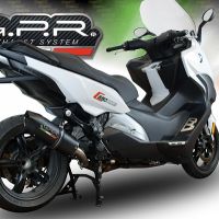 GPR pot echappement compatible avec  Bmw C 650 Sport 2016-2020, Furore Evo4 Nero, Échappement légal, homologué,silencieux avec db killer amovible et tuyau de liaison spécifique 