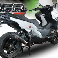 GPR pot echappement compatible avec  Bmw C 650 Sport 2016-2020, GP Evo4 Black Titanium, Échappement légal, homologué,silencieux avec db killer amovible et tuyau de liaison spécifique 