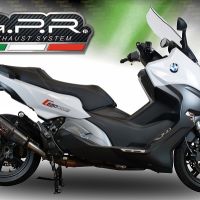 GPR pot echappement compatible avec  Bmw C 650 Sport 2016-2020, GP Evo4 Poppy, Échappement légal, homologué,silencieux avec db killer amovible et tuyau de liaison spécifique 