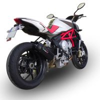 GPR pot echappement compatible avec  Mv Agusta F3 800 2013-2016, Gpe Ann. Poppy, Pot Échappement slip-on homologué, légal, avec db killer amovible, tuyau de liaison et catalyseur 