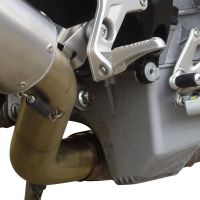 GPR pot echappement compatible avec  Mv Agusta Brutale 800 2012-2016, Powercone Evo, Pot Échappement slip-on homologué, légal, avec db killer amovible, tuyau de liaison et catalyseur 