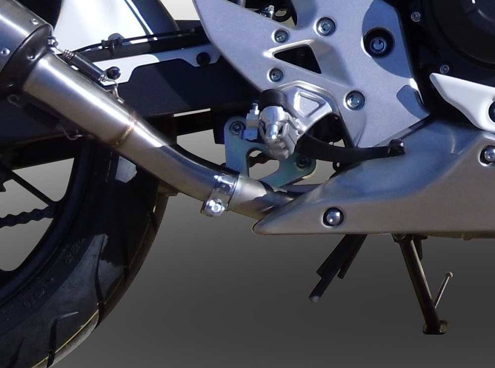 GPR pot echappement compatible avec  Honda Cb 500 F 2013-2015, Powercone Evo, Échappement légal, homologué,silencieux avec db killer amovible et tuyau de liaison spécifique 