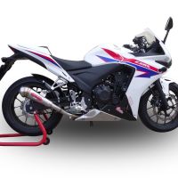 GPR pot echappement compatible avec  Honda Cbr 500 R 2012-2018, Powercone Evo, Échappement légal, homologué,silencieux avec db killer amovible et tuyau de liaison spécifique 