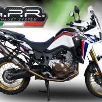 GPR pot echappement compatible avec  Honda Crf 1000 L Africa Twin 2015-2017, Gpe Ann. titanium, Échappement légal, homologué,silencieux avec db killer amovible et tuyau de liaison spécifique 