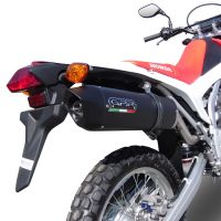 GPR pot echappement compatible avec  Honda Crf 250 L - Rally 2017-2020, Furore Evo4 Nero, Échappement légal, homologué,silencieux avec catalyseur, db killer amovible et tuyau de liaison spécifique 