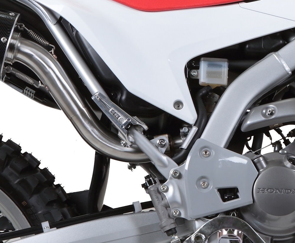 GPR pot echappement compatible avec  Honda Crf 300 L - Rally 2021-2024, Dual Inox, Pot Échappement slip-on homologué, légal, avec db killer amovible, tuyau de liaison et catalyseur 