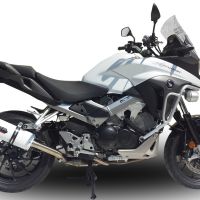 GPR pot echappement compatible avec  Honda Vfr 800 X Crossrunner 800  2015-2016, Albus Ceramic, Échappement légal, homologué,silencieux avec db killer amovible et tuyau de liaison spécifique 