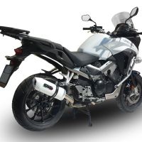 GPR pot echappement compatible avec  Honda Vfr 800 X Crossrunner 800  2015-2016, Albus Ceramic, Échappement légal, homologué,silencieux avec db killer amovible et tuyau de liaison spécifique 