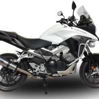 GPR pot echappement compatible avec  Honda Crossrunner 800 Vfr 800 X 2015-2016, Gpe Ann. titanium, Échappement légal, homologué,silencieux avec db killer amovible et tuyau de liaison spécifique 