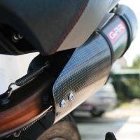 GPR pot echappement compatible avec  Moto Morini Gran passo 1200 2008-2011, Gpe Ann. titanium, Échappement légal, homologué,silencieux avec db killer amovible et tuyau de liaison spécifique 