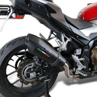 GPR pot echappement compatible avec  Honda Cb 500 F 2021-2024, GP Evo4 Black Titanium, Échappement légal, homologué,silencieux avec db killer amovible et tuyau de liaison spécifique 