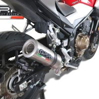 GPR pot echappement compatible avec  Honda CB500 HORNET 2024-2025, M3 Titanium Natural, Échappement légal, homologué,silencieux avec db killer amovible et tuyau de liaison spécifique 