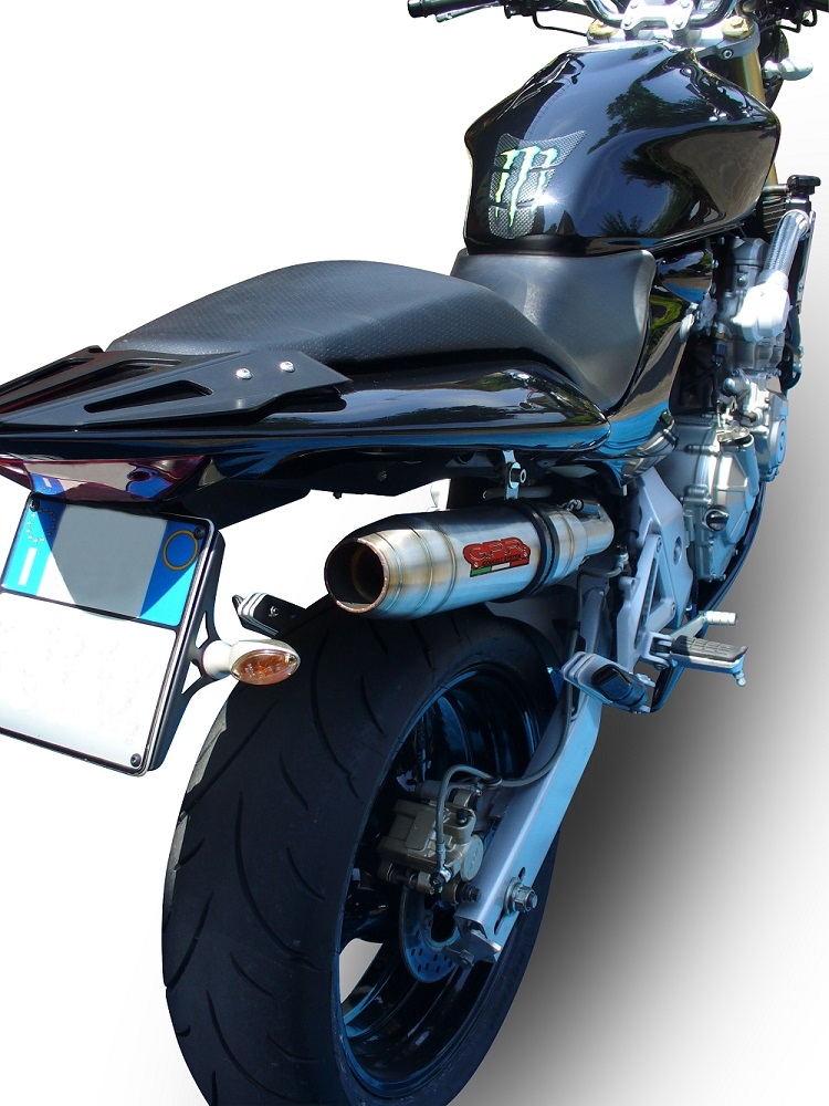 GPR pot echappement compatible avec  Honda Hornet Cb 600 F 2003-2006, Deeptone Inox, Échappement légal, homologué,silencieux avec catalyseur, db killer amovible et tuyau de liaison spécifique 