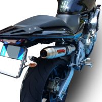 GPR pot echappement compatible avec  Honda Hornet Cb 600 F 2003-2006, Deeptone Inox, Échappement légal, homologué,silencieux avec catalyseur, db killer amovible et tuyau de liaison spécifique 