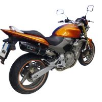 GPR pot echappement compatible avec  Honda Hornet Cb 600 F 2003-2006, Furore Nero, Échappement légal, homologué,silencieux avec catalyseur, db killer amovible et tuyau de liaison spécifique 