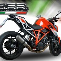 GPR pot echappement compatible avec  Ktm Super Duke 1290 R  2014-2016, M3 Inox , Échappement légal, homologué,silencieux avec db killer amovible et tuyau de liaison spécifique 