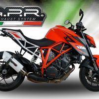 GPR pot echappement compatible avec  Ktm Super Duke 1290 R  2014-2016, Albus Ceramic, Échappement légal, homologué,silencieux avec db killer amovible et tuyau de liaison spécifique 