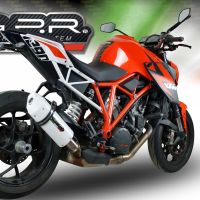 GPR pot echappement compatible avec  Ktm Super Duke 1290 R  2014-2016, Albus Ceramic, Échappement légal, homologué,silencieux avec db killer amovible et tuyau de liaison spécifique 