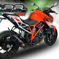 GPR pot echappement compatible avec  Ktm Super Duke 1290 R  2017-2019, Furore Evo4 Nero, Échappement légal, homologué,silencieux avec db killer amovible et tuyau de liaison spécifique 