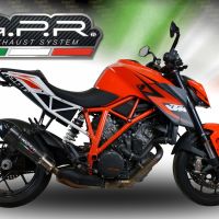 GPR pot echappement compatible avec  Ktm Super Duke 1290 R  2014-2016, Gpe Ann. Poppy, Échappement légal, homologué,silencieux avec db killer amovible et tuyau de liaison spécifique 