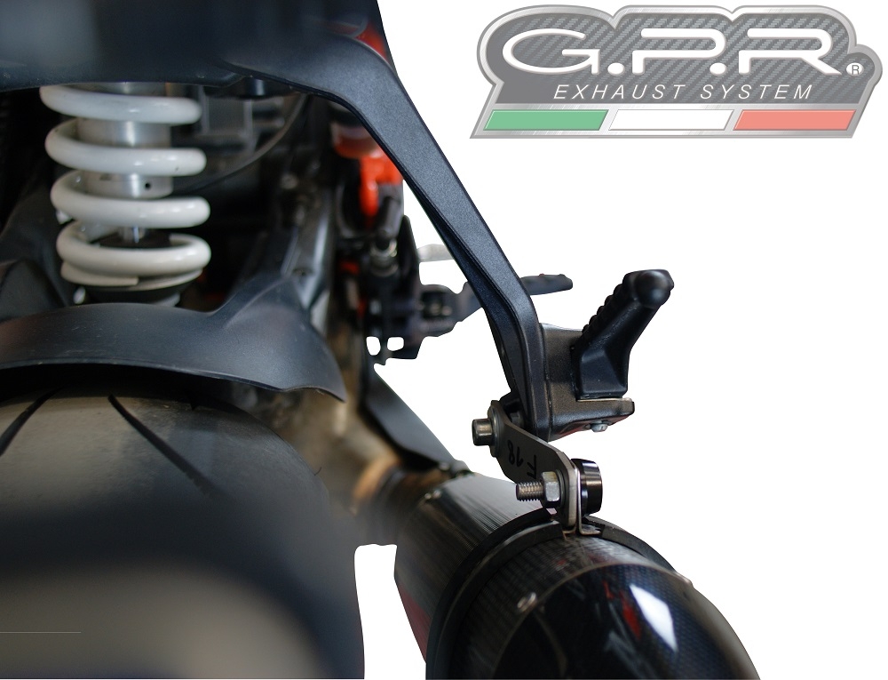 GPR pot echappement compatible avec  Ktm Super Duke 1290 R  2014-2016, Gpe Ann. Poppy, Échappement légal, homologué,silencieux avec db killer amovible et tuyau de liaison spécifique 