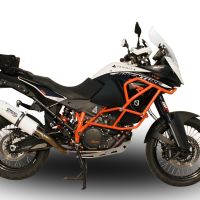 GPR pot echappement compatible avec  Ktm Lc 8 Adventure 1050 2015-2016, Albus Ceramic, Échappement légal, homologué,silencieux avec db killer amovible et tuyau de liaison spécifique 