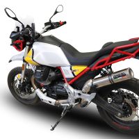 GPR pot echappement compatible avec  Moto Guzzi V85 TT 2021-2023, M3 Inox , Pot échappement racing, avec les tuyaux de liaison, article sans homologation 