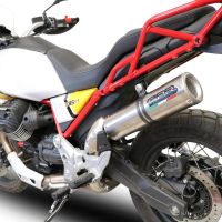 GPR pot echappement compatible avec  Moto Guzzi V85 TT 2021-2023, M3 Inox , Pot échappement racing, avec les tuyaux de liaison, article sans homologation 