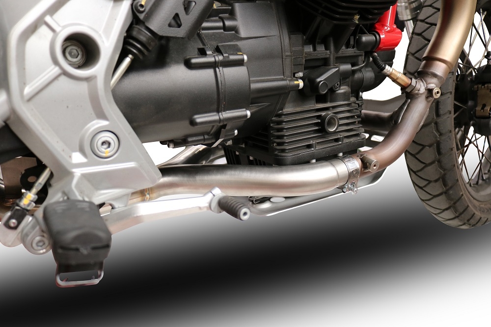 GPR pot echappement compatible avec  Moto Guzzi V85 TT 2019-2020, Decatalizzatore, Suppresseur de cataliseu, décatalyseurr, article sans homologation 