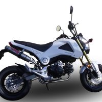 GPR pot echappement compatible avec  Honda Msx - Grom 125  2013-2017, Deeptone Inox, Pot echappement racing, ligne complet, fourni avec collecteur spécifique, article sans homologation 