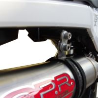 GPR pot echappement compatible avec  Honda Msx - Grom 125  2013-2017, Deeptone Inox, Pot echappement racing, ligne complet, fourni avec collecteur spécifique, article sans homologation 