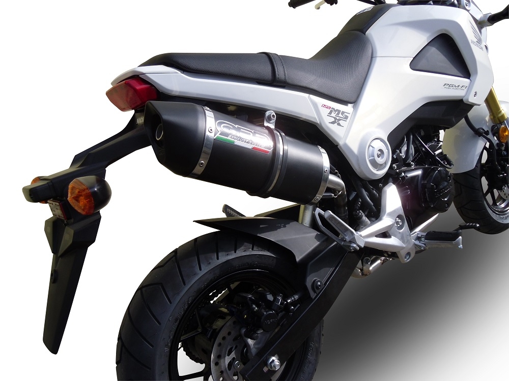 GPR pot echappement compatible avec  Honda Msx - Grom 125  2013-2017, Furore Nero, Pot echappement racing, ligne complet, fourni avec collecteur spécifique, article sans homologation 