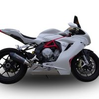 GPR pot echappement compatible avec  Mv Agusta F3 675 2012-2016, Gpe Ann. Poppy, Échappement légal, homologué,silencieux avec db killer amovible et tuyau de liaison spécifique 