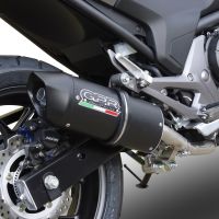 GPR pot echappement compatible avec  Honda Integra 700 2012-2013, Furore Nero, Échappement légal, homologué,silencieux avec db killer amovible et tuyau de liaison spécifique 