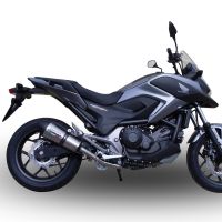 GPR pot echappement compatible avec  Honda Nc 700 X - S Dct  2012-2018, Gpe Ann. titanium, Échappement légal, homologué,silencieux avec db killer amovible et tuyau de liaison spécifique 