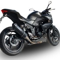 GPR pot echappement compatible avec  Kawasaki Z 300 2014-2017, Furore Nero, Échappement légal, homologué,silencieux avec db killer amovible et tuyau de liaison spécifique 