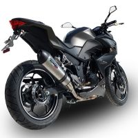 GPR pot echappement compatible avec  Kawasaki Z 300 2014-2017, Gpe Ann. titanium, Échappement légal, homologué,silencieux avec db killer amovible et tuyau de liaison spécifique 