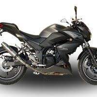 GPR pot echappement compatible avec  Kawasaki Z 300 2014-2017, Deeptone Inox, Pot échappement racing, avec les tuyaux de liaison, article sans homologation 