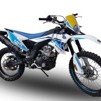 GPR pot echappement compatible avec  F.B. Mondial Smx 125 Enduro 2018-2020, Furore Evo4 Poppy, Pot Échappement slip-on homologué, légal, avec db killer amovible, tuyau de liaison et catalyseur 