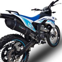 GPR pot echappement compatible avec  F.B. Mondial Smx 125 Enduro 2021-2023, Furore Evo4 Nero, Pot Échappement slip-on homologué, légal, avec db killer amovible, tuyau de liaison et catalyseur 