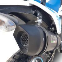 GPR pot echappement compatible avec  Malaguti XSM 125 Supermoto 2018-2020, Furore Evo4 Poppy, Pot Échappement slip-on homologué, légal, avec db killer amovible, tuyau de liaison et catalyseur 