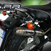 GPR pot echappement compatible avec  Suzuki Rv 200 Van Van 2016-2017, Deeptone Inox, Pot Échappement slip-on homologué, légal, avec db killer amovible, tuyau de liaison et catalyseur 