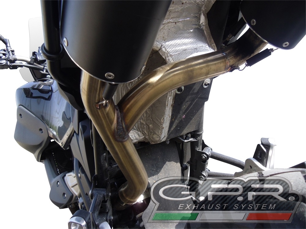 GPR pot echappement compatible avec  Yamaha Xt 660 Z Teneré 2008-2016, Gpe Ann. titanium, Paire de pot d'échappement homologuées, livrées avec db killer amovible et raccords spécifiques 