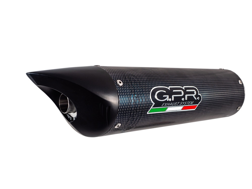 GPR pot echappement compatible avec  Benelli Tre K 899 2006-2016, Tiburon Poppy, Échappement légal, homologué,silencieux avec db killer amovible et tuyau de liaison spécifique 