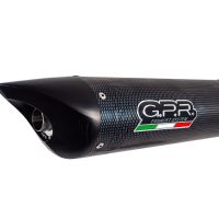 GPR pot echappement compatible avec  Benelli Tre K 899 2006-2016, Tiburon Poppy, Échappement légal, homologué,silencieux avec db killer amovible et tuyau de liaison spécifique 