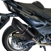 GPR pot echappement compatible avec  Yamaha T-Max 500 2001-2011, Furore Nero, Homologué et légal, système d'échappement complet avec catalyseur et db killer amovible 