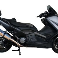 GPR pot echappement compatible avec  Yamaha T-Max 530 2012-2016, Gpe Ann. titanium, Homologué et légal, système d'échappement complet avec catalyseur et db killer amovible 