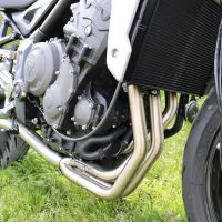 GPR pot echappement compatible avec  Triumph Trident 660 2021-2024, Powercone Evo, Homologué et légal, système d'échappement complet avec catalyseur et db killer amovible 