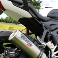 GPR pot echappement compatible avec  Triumph Trident 660 2021-2024, M3 Inox , Homologué et légal, système d'échappement complet avec catalyseur et db killer amovible 