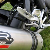 GPR pot echappement compatible avec  Triumph Trident 660 2021-2024, M3 Titanium Natural, Homologué et légal, système d'échappement complet avec catalyseur et db killer amovible 